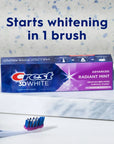 Crest 3D White Advanced Luminous Mint Whitening Toothpaste (Pack of 4) - Pearly Whites UK