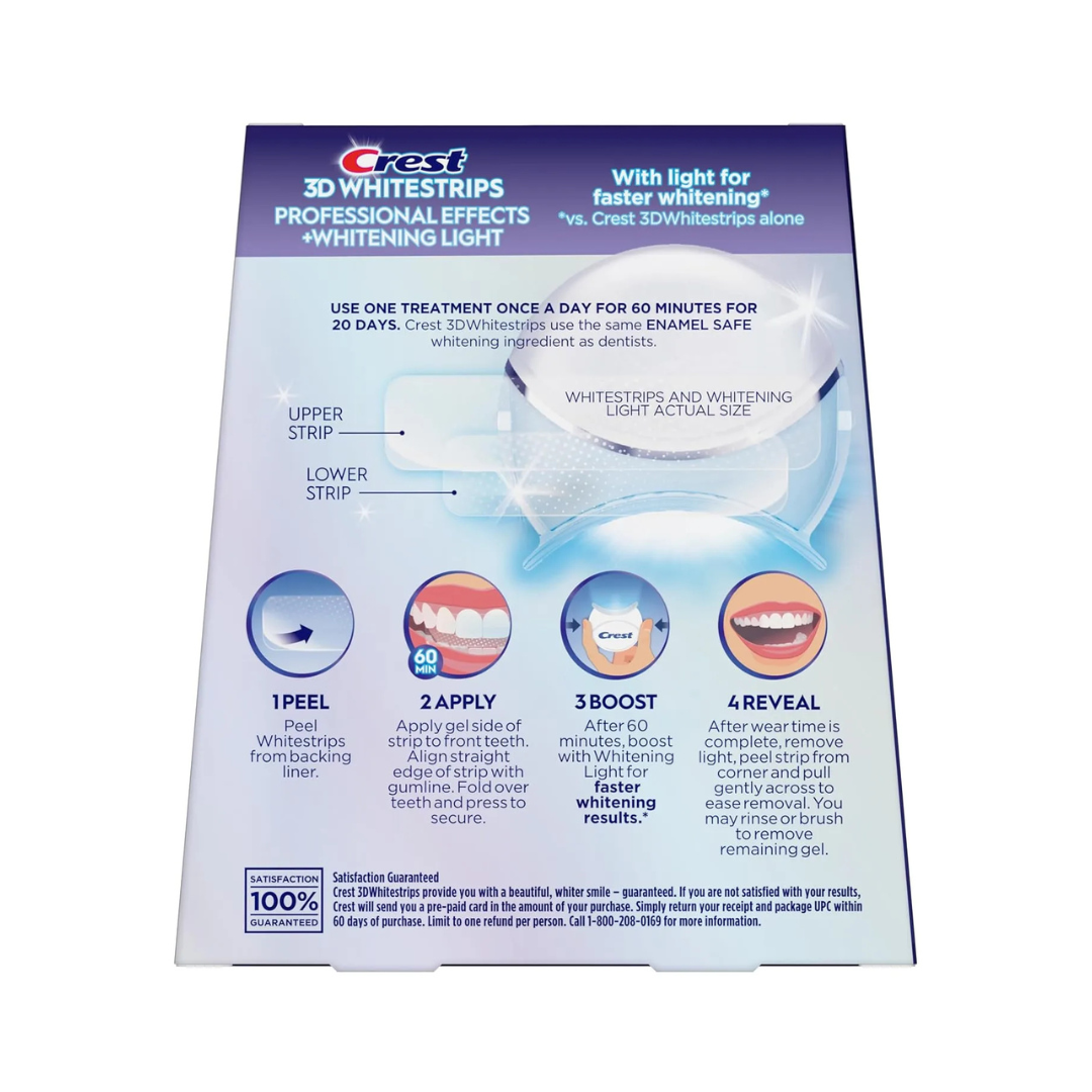 Crest 3D Whitestrips Radiant Express Plus Light - Pearly Whites UK