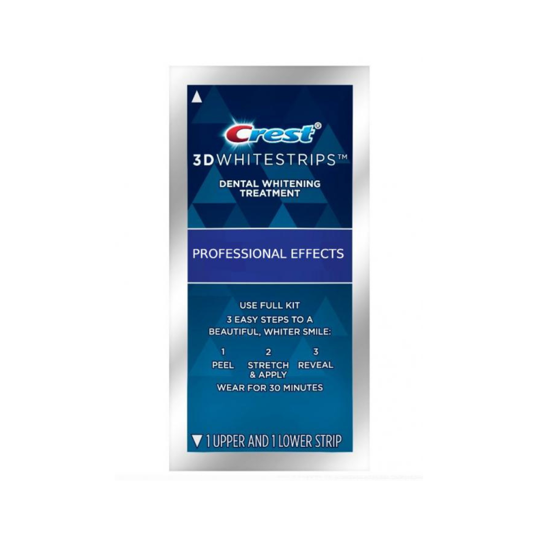 Crest 3D White Strips UK Level 18, professional-strength teeth whitening for visibly whiter teeth in 7–21 days