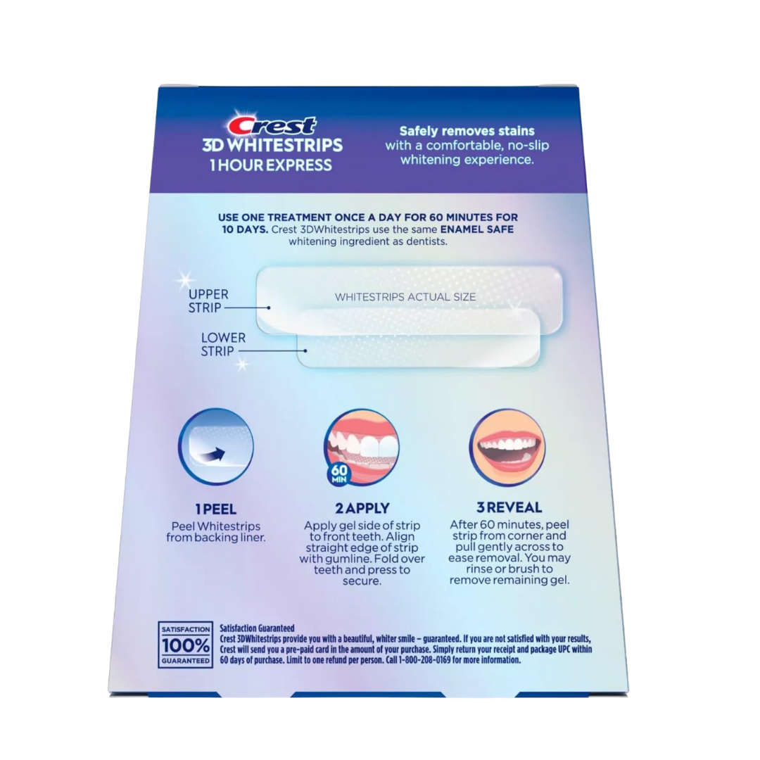 Crest 3D Whitestrips 1 Hour Express - Pearly Whites UK