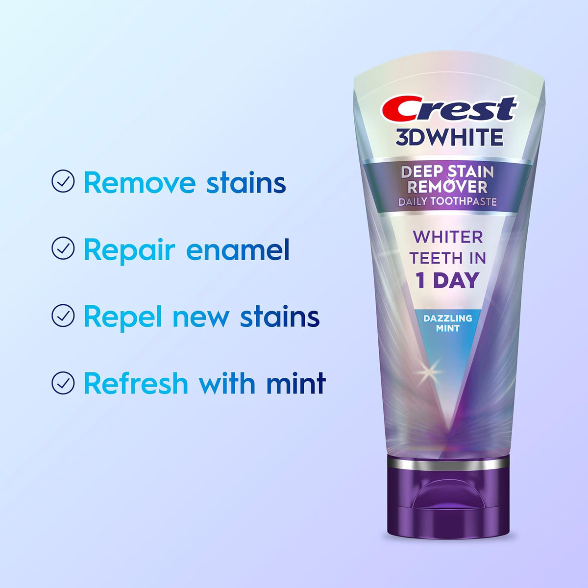 Crest 3D White Dazzling Mint Stain Remover Toothpaste 2.1oz