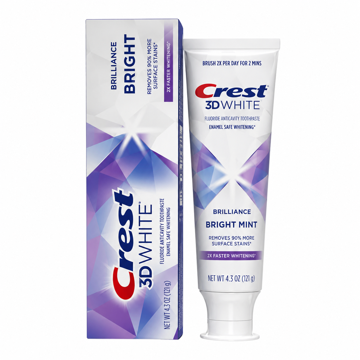 Crest 3D White Brilliance Bright Mint Teeth Whitening Toothpaste