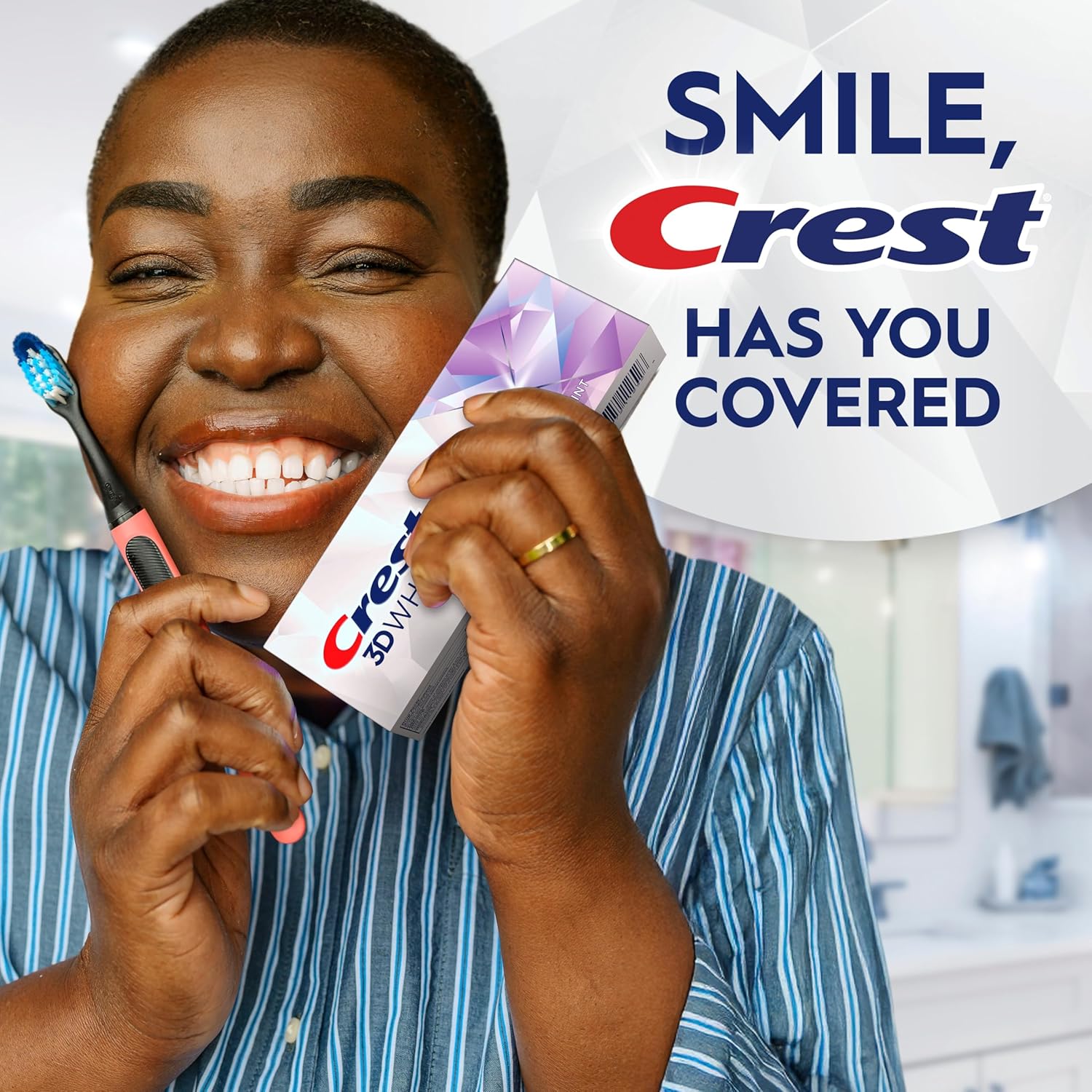 Crest 3D White Brilliance Bright Mint Teeth Whitening Toothpaste (Pack of 3)