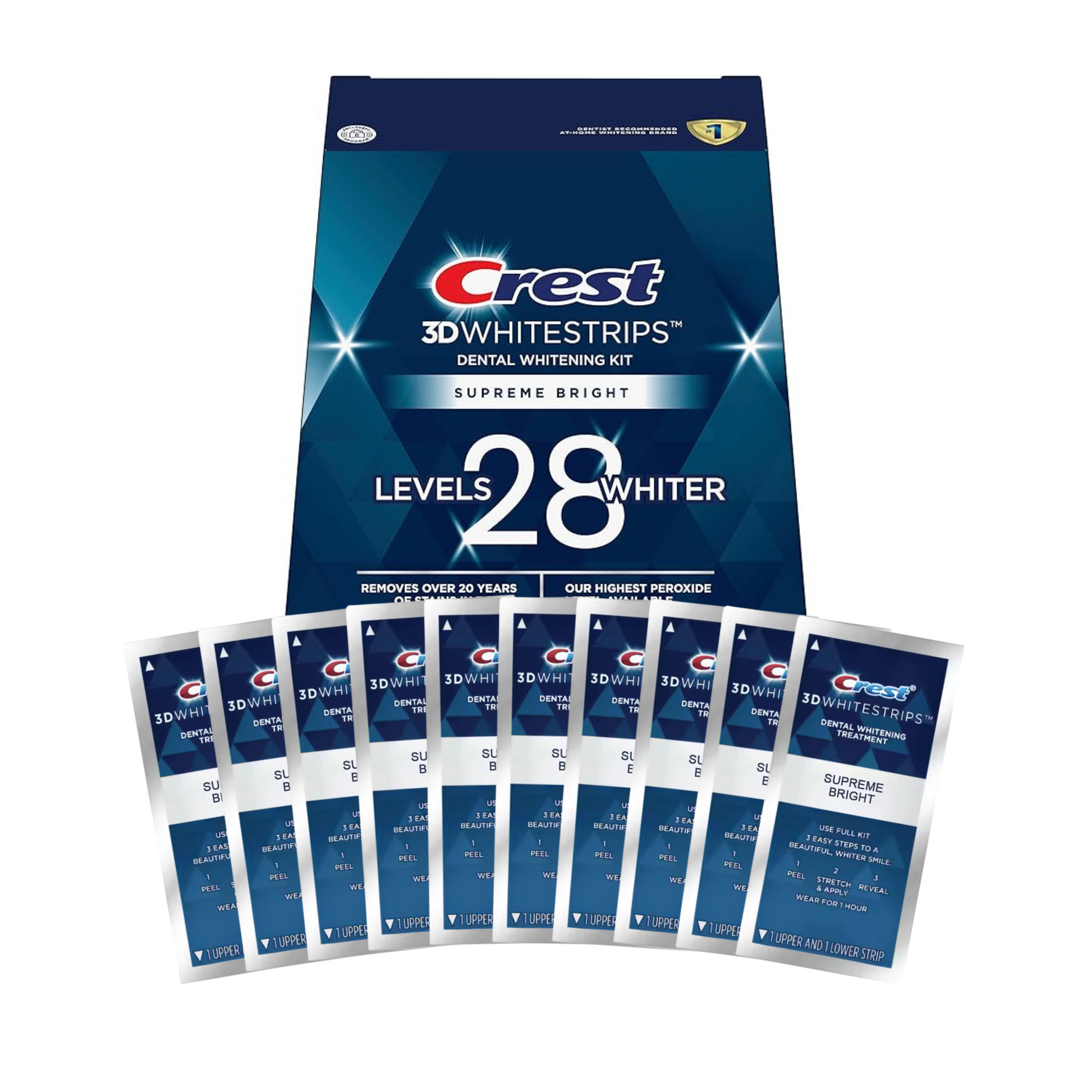 Crest 3D Whitestrips Supreme Bright Level 28 - Pearly Whites UK