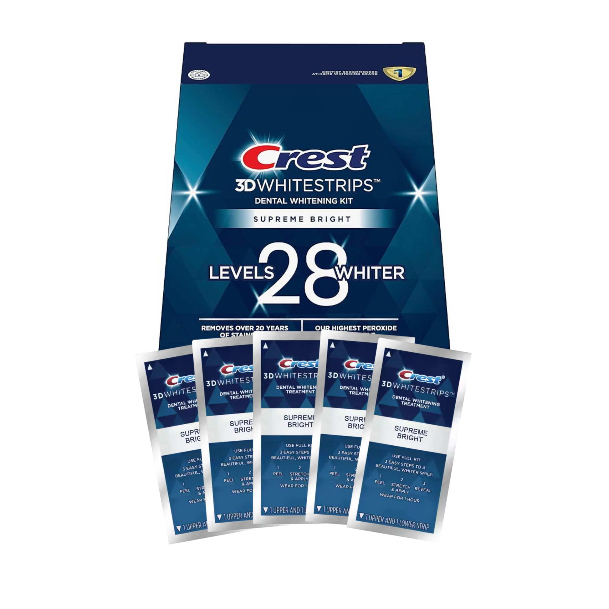 Crest 3D Whitestrips Supreme Bright Level 28 - Pearly Whites UK