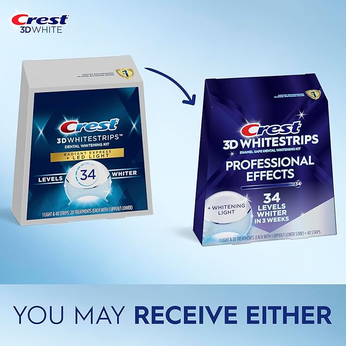 Crest 3D Whitestrips Radiant Express Plus Light - Pearly Whites UK