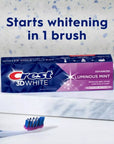 Crest 3D White Advanced Luminous Mint Whitening Toothpaste - Pearly Whites UK